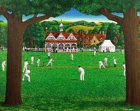 The Cricket Match, 1987 (acrylic on linen) 