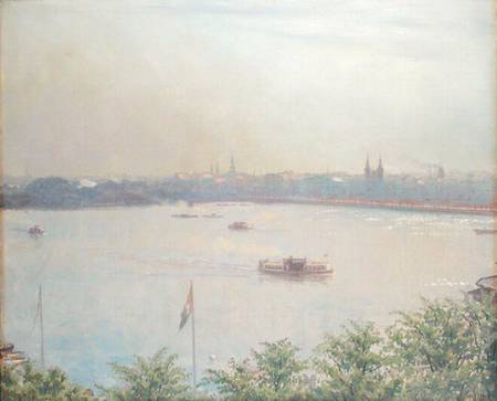 View of the Inner Alster Lake from Laurits Regner Tuxen