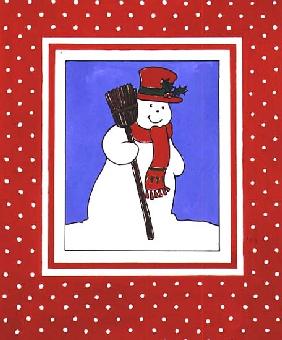 Snowman with his Broom 