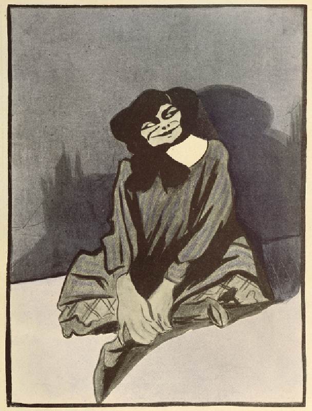 Caricature of Colette, from LAssiette au Beurre. 31 January, 1903 (colour litho) from Leal de Camara