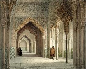 The Court Room of the Alhambra, Granada, 1853 (litho)
