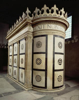 The Little Temple of the Holy Sepulcre in the Capella Rucellai, 1467 (marble) from Leon Battista Alberti