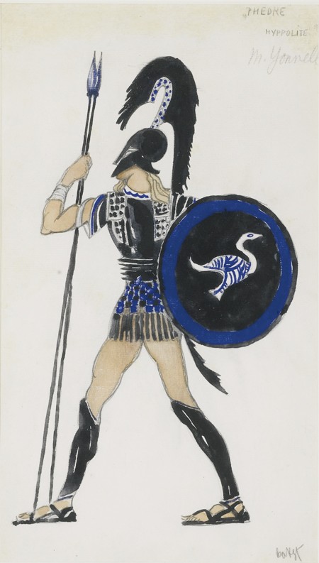 Hippolyte. Costume design for the Ballet Phèdre from Leon Nikolajewitsch Bakst