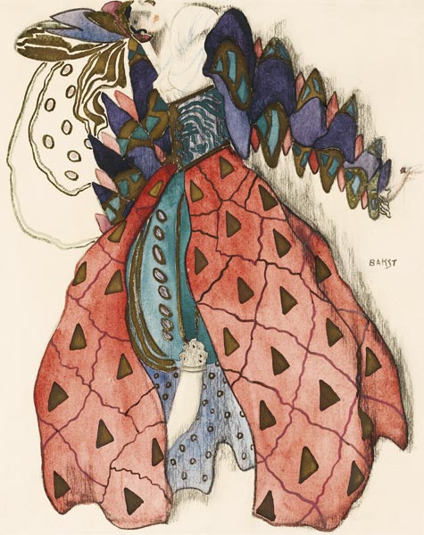 Costume design for the Ballet "La Légende de Joseph" by R. Strauss from Leon Nikolajewitsch Bakst