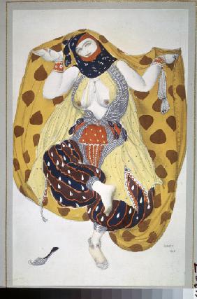Odalisque. Costume design for the ballet Sheherazade by N. Rimsky-Korsakov