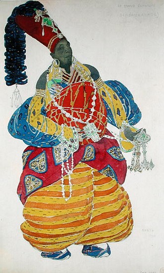 The Great Eunuch, costume design for Diaghilev''s production of the ballet ''Scheherazade'' from Leon Nikolajewitsch Bakst
