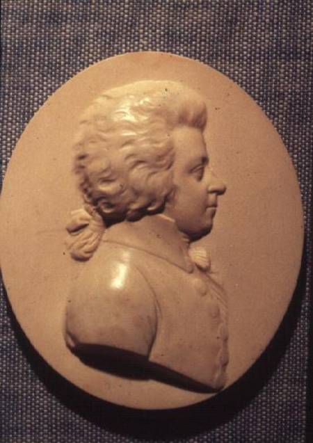 Portrait medallion of Wolfgang Amadeus Mozart (1756-91) from Leonard  Posch
