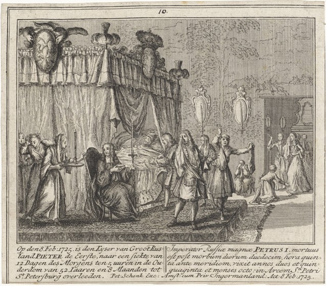 The Death of Peter the Great on 8 February 1725 from Leonard Schenk