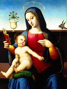 Madonna with child and goldfinch