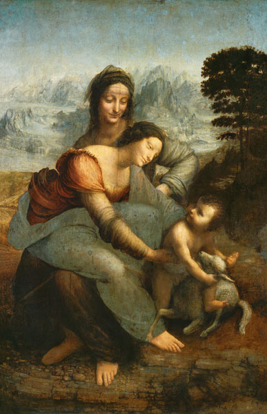 The Virgin and Child with St. Anne (before restoration 2012) from Leonardo da Vinci