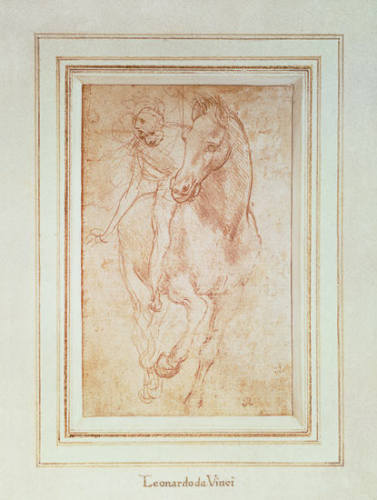 Horse and Rider (silverpoint)2 from Leonardo da Vinci