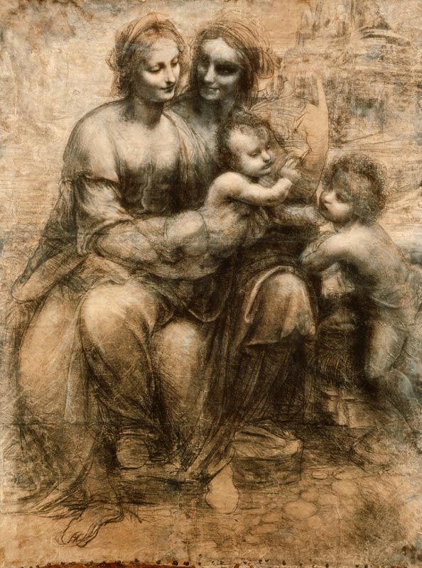 The virgin and child with the saint's Anne and the saint's John, the baptist from Leonardo da Vinci
