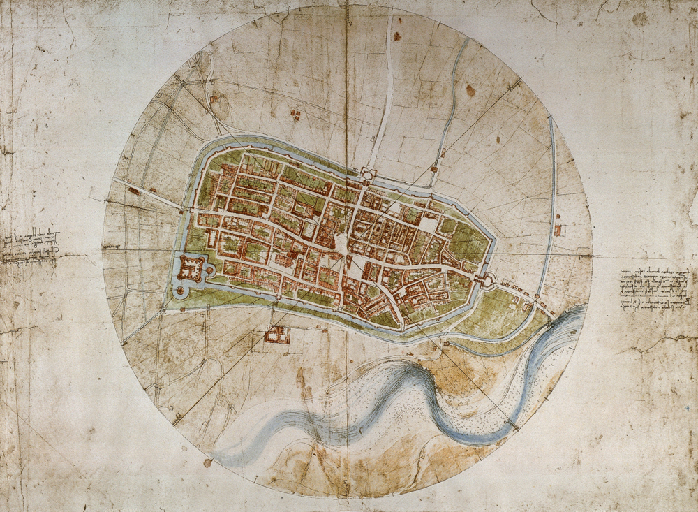 Stadtplan von Imola from Leonardo da Vinci