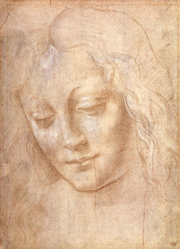 Head of a woman from Leonardo da Vinci