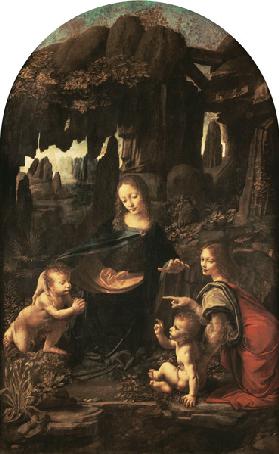 Madonna in the rock grotto (first setting)