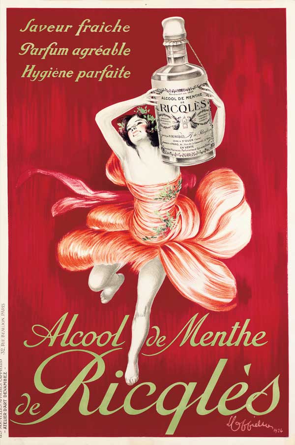 Alcool de menthe de Ricqles from Leonetto Cappiello