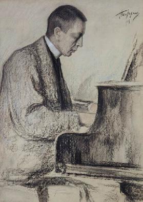 Portrait of the composer S.Rachmaninow.