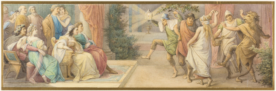 Das Herrscherpaar Theseus und Hippolyta, die Brautpaare Demetrius und Helena sowie Lysander und Herm from Leopold von Bode