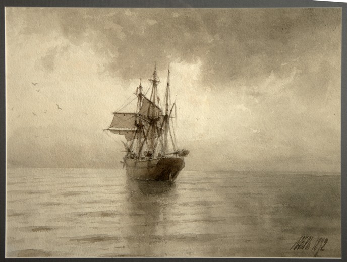 Sailing ship from Lew Felixowitsch Lagorio