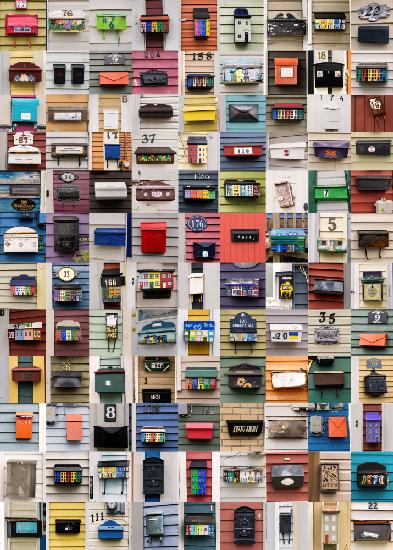 108 Colorful mailboxes collection