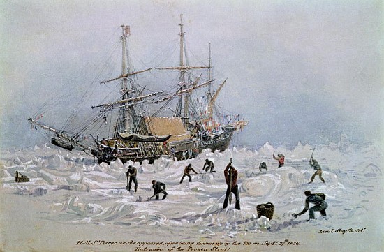 Incidents on a Trading Journey: HMS Terror as she Appeared After Being Thrown Up the Ice in Frozen C from Lieutenant Smyth