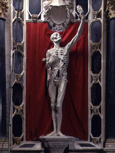 Flayed, or The Skeleton, the tomb of Rene de Chalon, Prince of Orange from Ligier Richier