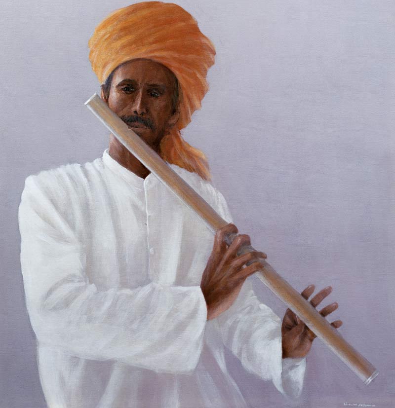 Flute Player (oil on canvas)  from Lincoln  Seligman