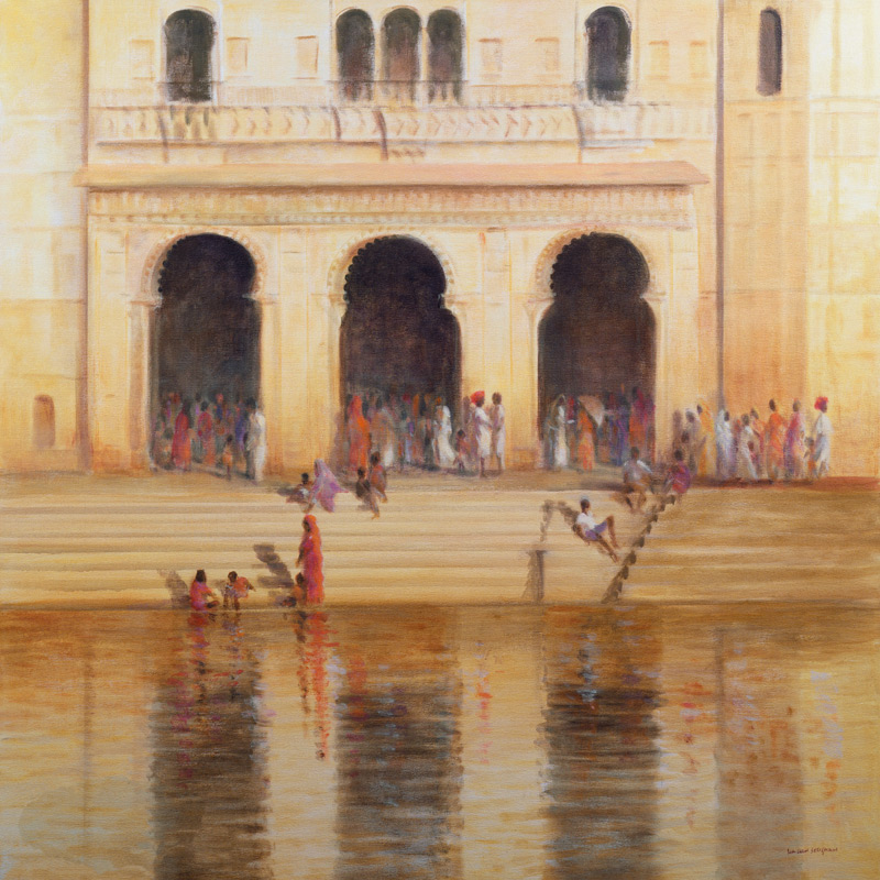 Udaipur Steps (oil on canvas)  from Lincoln  Seligman