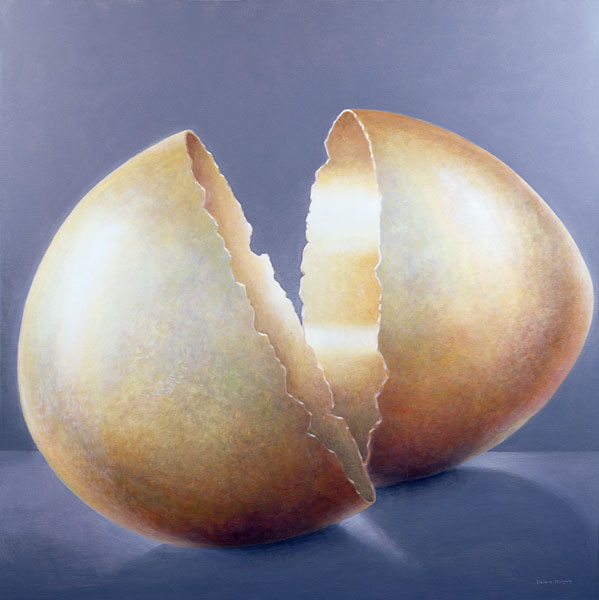 Cracked Bronze Age Egg (oil on canvas)  from Lincoln  Seligman