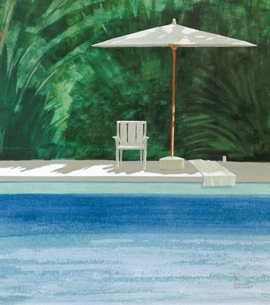 Poolside, 1994 (acrylic on paper)  from Lincoln  Seligman