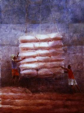 Loading Cargo (oil on canvas) 