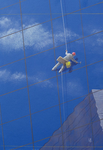 Window Cleaner, 1990 (acrylic on paper)  from Lincoln  Seligman