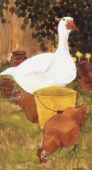 Duck and Hens  from Linda  Benton