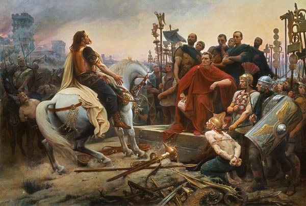 Vercingetorix throws down his arms at the feet of Julius Caesar from Lionel Noel Royer