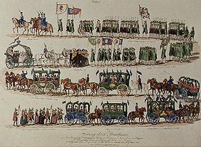 Carnival procession of the 35 engaged couples on the occasion of the wedding of the crown prince Max from Lithographie