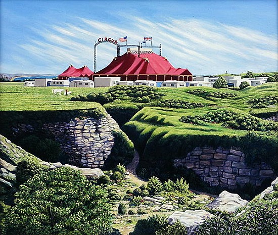 Big Top and Quarry on Portland, 2007 (oil on canvas)  from Liz  Wright