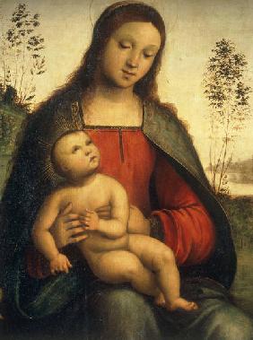 L.Costa /Mary with the Child/ Paint.