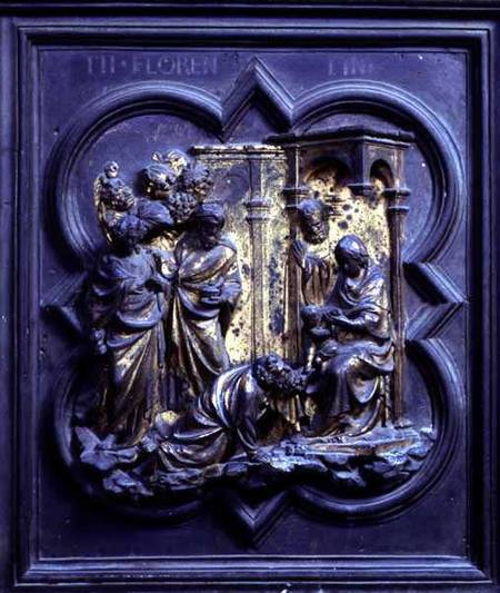 The Adoration of the Magi, third panel of the North Doors of the Baptistery of San Giovanni from Lorenzo Ghiberti