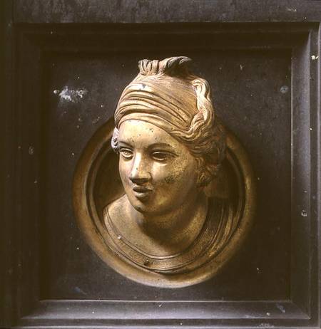 Female head, roundel from the frame of the Gates of Paradise (East doors) from Lorenzo Ghiberti