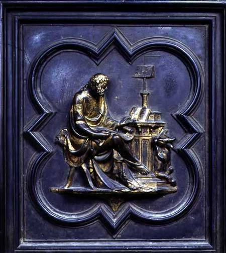 St Luke the Evangelist, panel C of the North Doors of the Baptistery of San Giovanni from Lorenzo Ghiberti