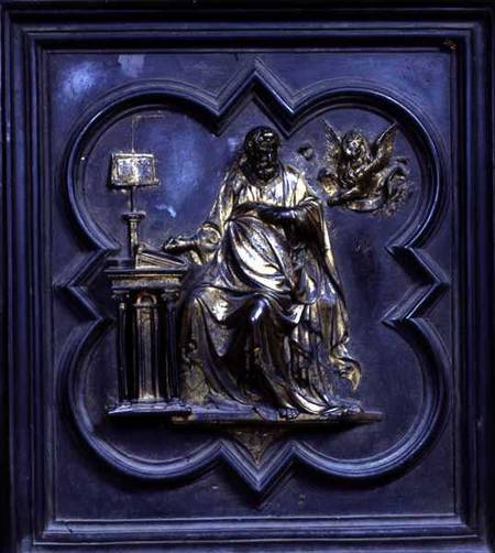 St Mark the Evangelist, panel D of the North Doors of the Baptistery of San Giovanni from Lorenzo Ghiberti