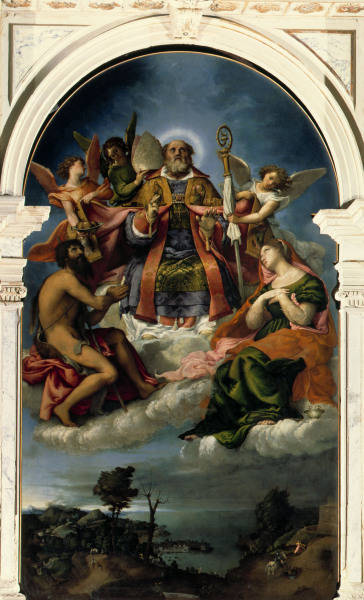 L.Lotto / St. Nicholas in glory from Lorenzo Lotto