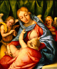 Madonna with child and angels (Madonna del slat) from Lorenzo Lotto