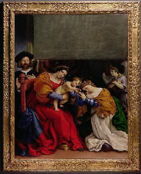 The Mystic Marriage of St. Catherine with the patron Niccolo Bonghi