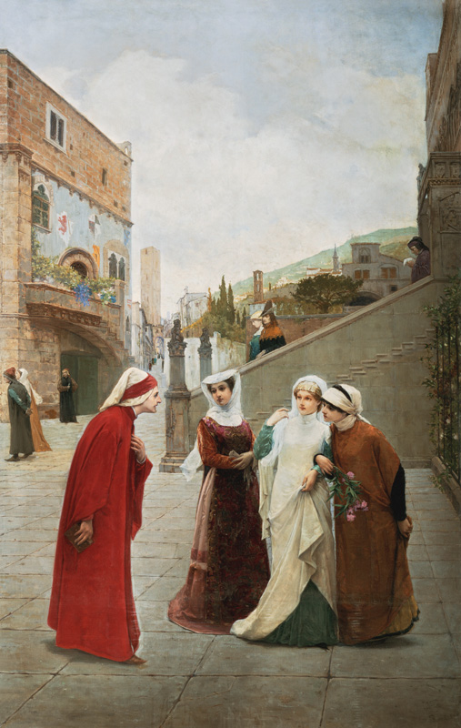 Die Begegnung von Dante und Beatrice from Lorenzo Valles