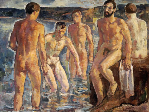 Men taking a bath from Lothar Bechstein