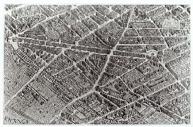 Plan of Paris, known as the ''Plan de Turgot''; engraved by Claude Lucas, 1734-39