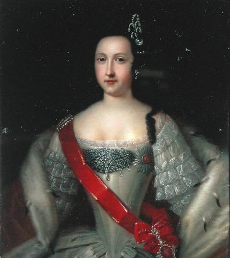 Portrait of Princess Anna (1718-46), the Mother of Emperor Ivan VI (1740-64) from Louis Caravaque