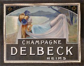 Advertisement for Champagne Delbeck, printed by Camis, Paris