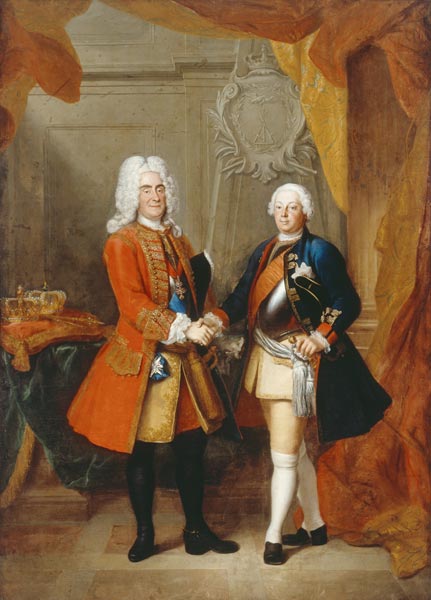 Augustus II & Frederick William I from Louis de Silvestre